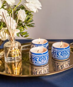 Alma Lusa Gold&Blue Candle Gift Set